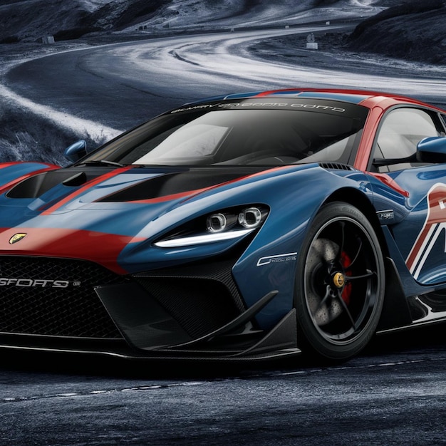 sports and luxurious car poster illusion generated by ai