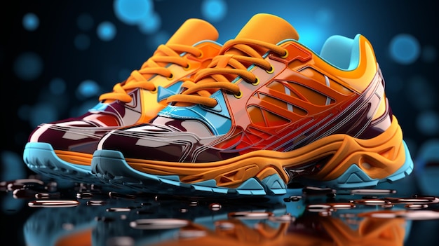 Sports shoe pair design illustration