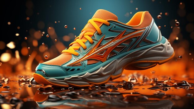 Sports shoe pair design illustration