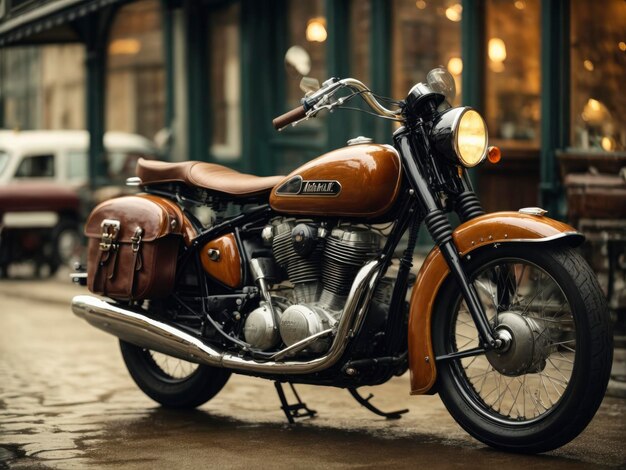 A Sports And Vintage Bullet Motorcycle