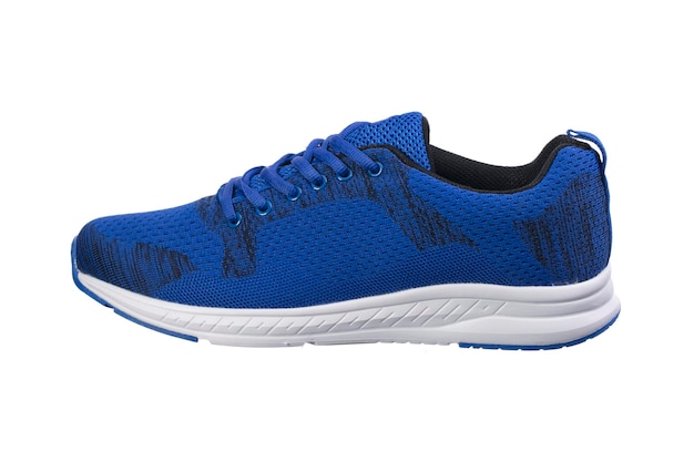 Sportschoenen Blauwe sneaker van stof met een witte zool