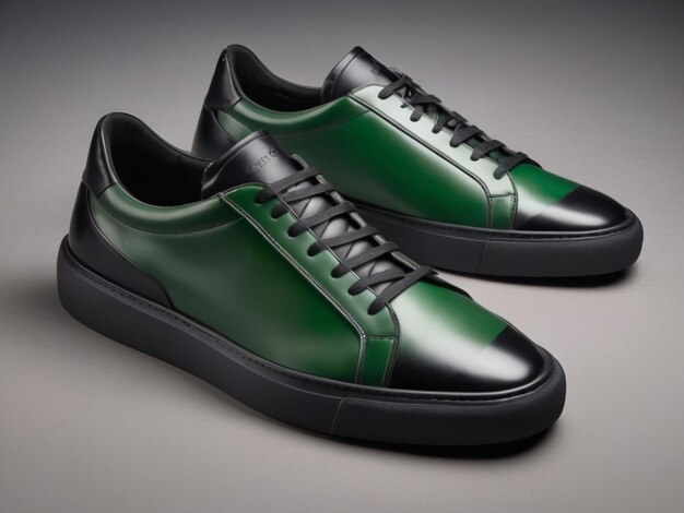 Sportschoenen Groen en Zwart Modieuze Casual Running Shoes