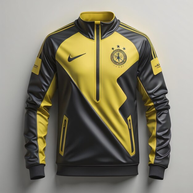 Sportswear longsleeve yellow black jacket