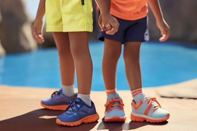 Sporty Siblings Coordinated Footwear for Active Adventures