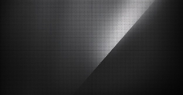 Spot lit perforated metal plate. metal background close-up