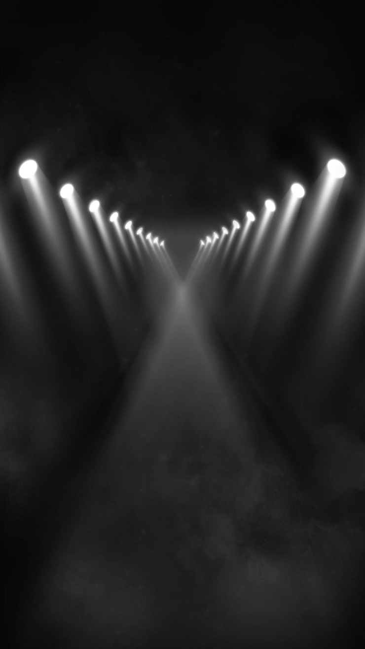 Photo spotlight cover background illustration decorative lights template black and white photo