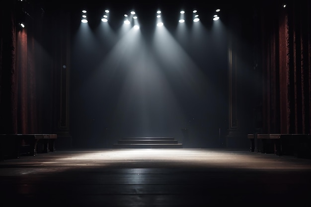 Spotlight on dark stage background