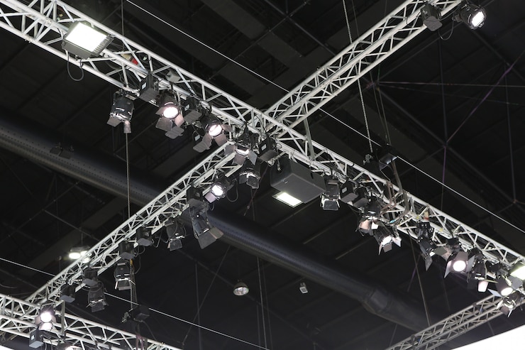 Photo spotlight at a hall ceiling