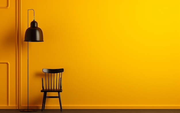 A Spotlight on the Yellow Background