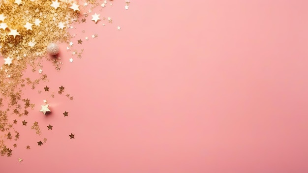 Foto sprankelende gouden glitter roze perzik fuzz achtergrond kopie ruimte verjaardag bruiloft schitterende elegantie