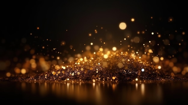 Sprankelende luxe Glitter Bokeh Sparkles en deeltjes Generatieve AI