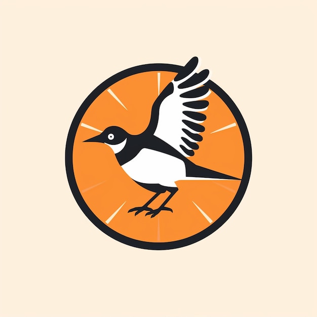 Photo a sprarrow bird illustration logo design