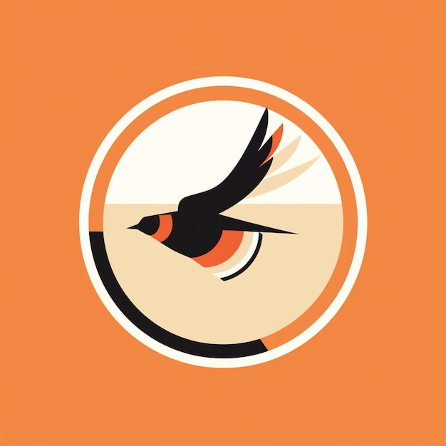 Photo a sprarrow bird illustration logo design