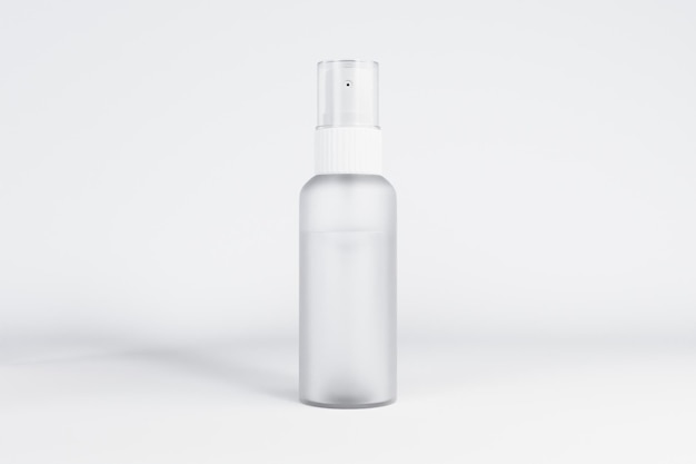 Spray Bottle 3d rendered black mockup template