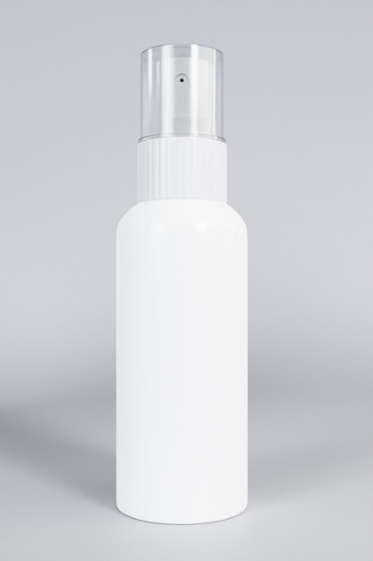 Spray Bottle 3d rendered black mockup template