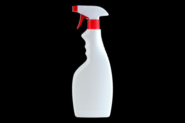 Photo spray bottle isolated on black background