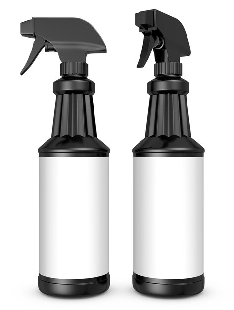 Photo spray bottle mockup 3d rendering