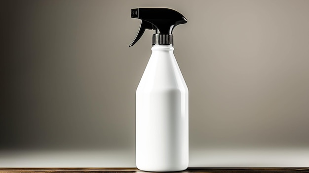 Photo spray bottle on white background