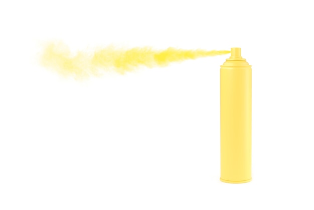 spray can yellow pastel color