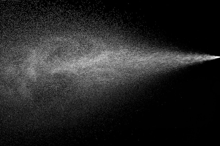 Foto spray water druppel druppel stoom mist lucht