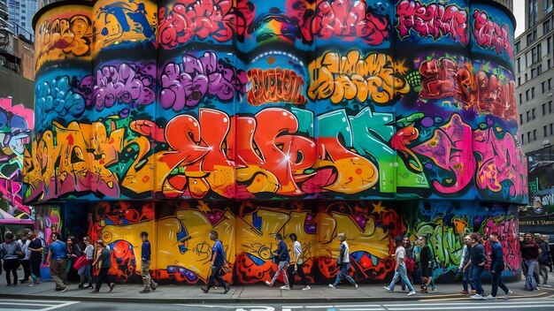 Sprayverf graffiti heldere kleuren