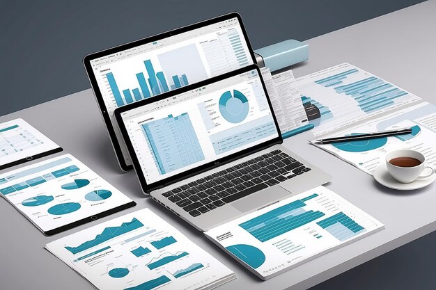 Spreadsheets concept illustration