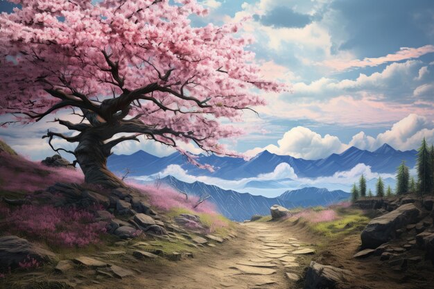Пробуждение весны, охватывающее волшебство цветущей вишни в AR 32 01745 02