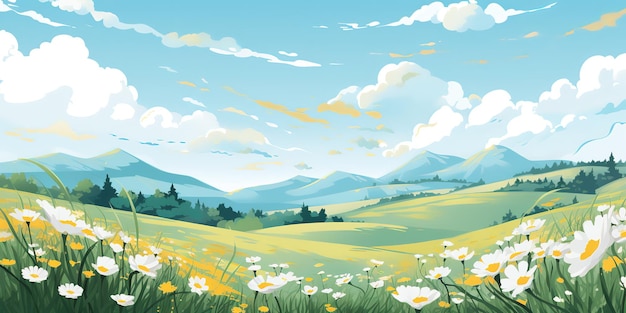 spring background anime style