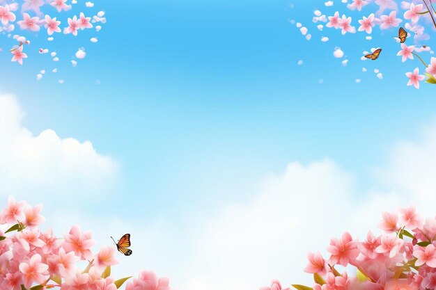 Photo spring background and copy space