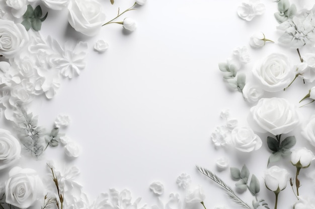 Photo spring background wedding beautiful floral natural blossom nature white flower celebration generative ai