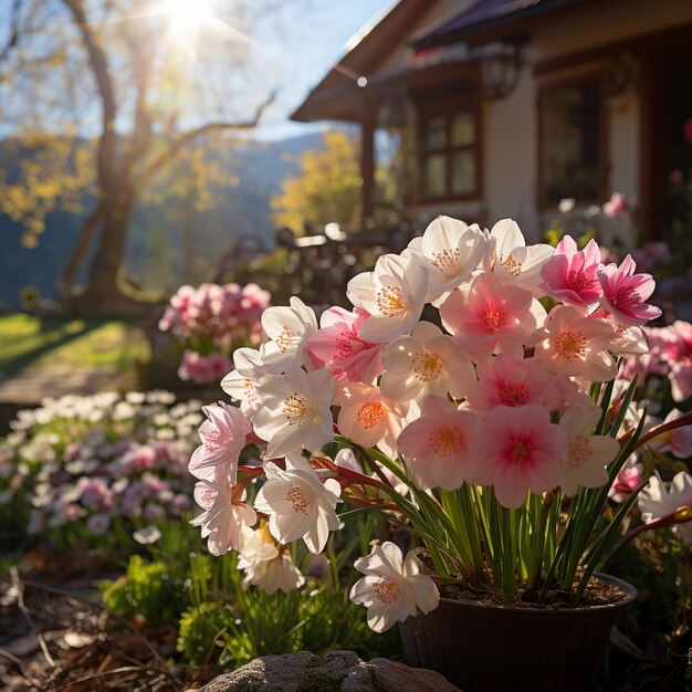 Spring Background With Colorful Environment