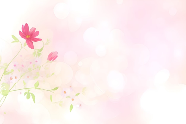 Spring background with flowers soft light gentle