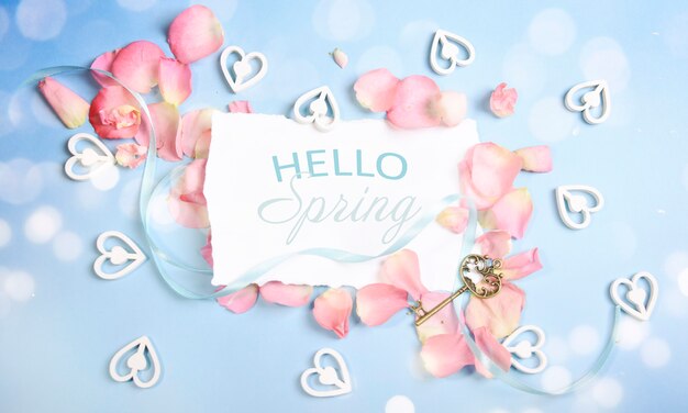 Spring background with flowers