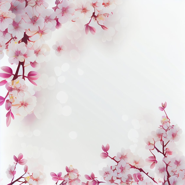 Spring Beauliful Cherry Blossom BackgroundGenerative AI