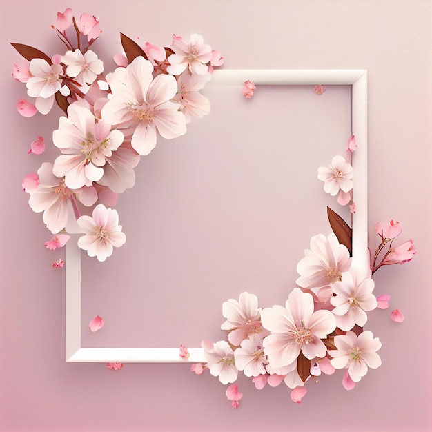 Spring Beauliful Cherry Blossom BackgroundGenerative AI