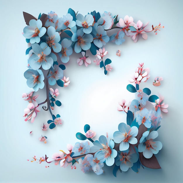 Spring Beauliful Cherry Blossom BackgroundGenerative AI