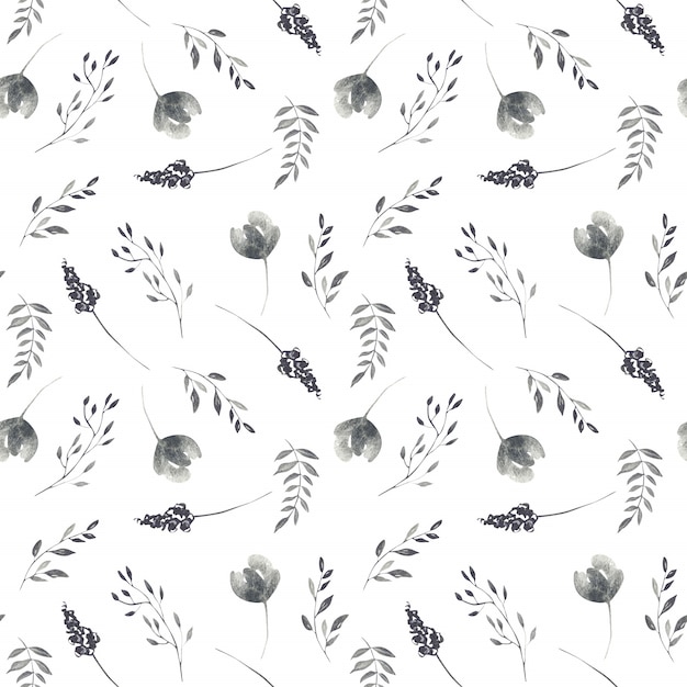 Spring blossom flowers seamless pattern