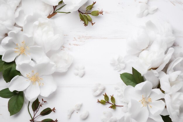 Photo spring blossom nature celebration flower wedding white bright beautiful floral background generative ai