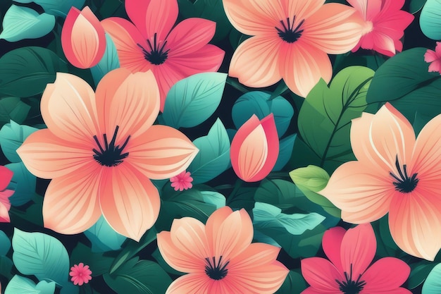 Spring Blossom Vibrant Floral Wallpaper for Refreshing Seasonal Dcor