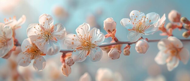 Photo spring blossoms a gorgeous floral abstract for easter greetings