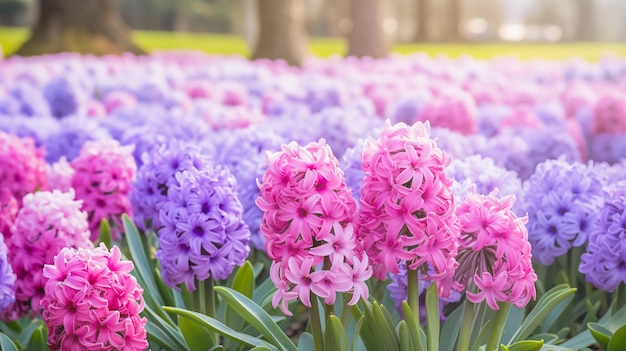 Photo spring blossoms of hyacinths