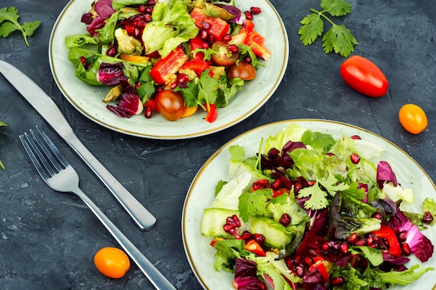 Spring bright vegetable salad