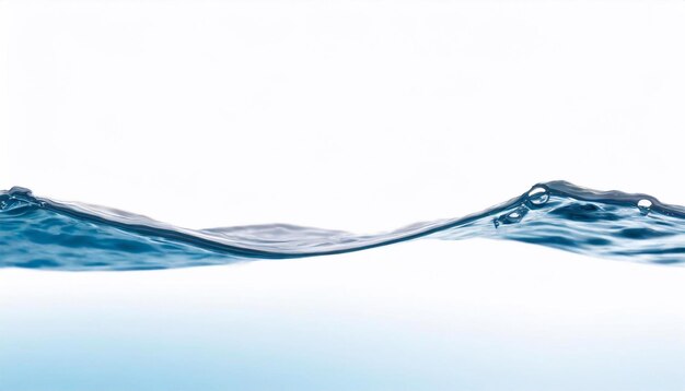 Spring clean water with a small wave and a white background