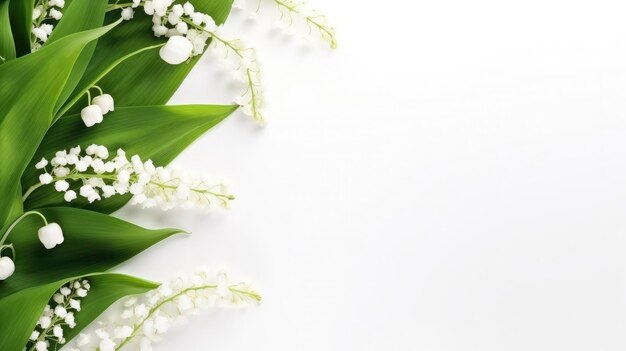 Spring composition of lily of the valley flowers