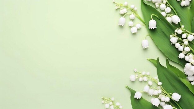 Spring composition of lily of the valley flowers