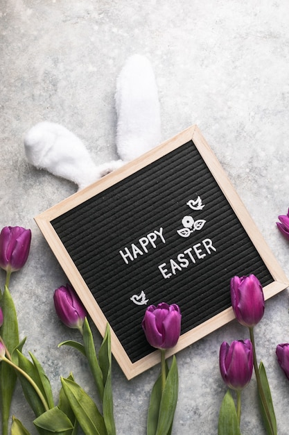 Spring concept and Happy Easter greeting card