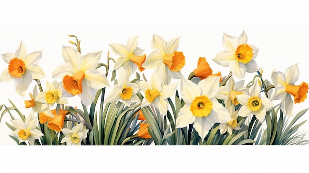 Spring Daffodils Border