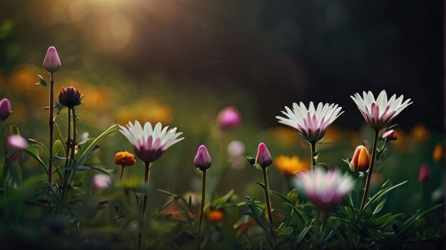 春のデイジーの花