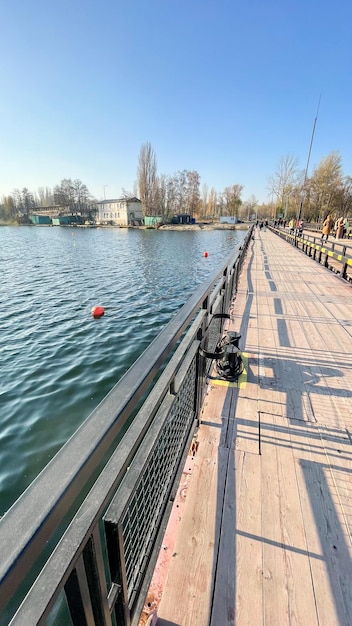 spring day over the lake