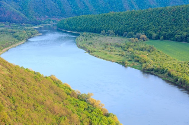 Spring Dnister River Bend Canyon